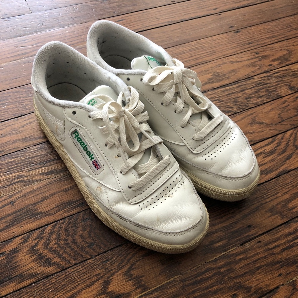 club c 85 model chalk/green Reebok’s classic